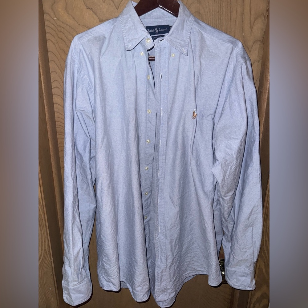 Ralph Lauren Blue Oxford Cloth Button Down Shirt